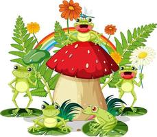 Frog living in nature vector