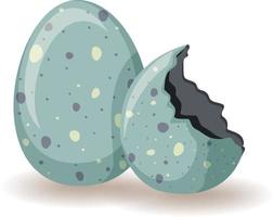 Cracking eggs on white background vector