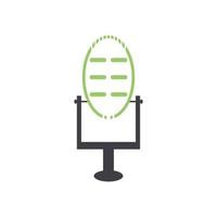 Microphone symbol design icon vector background