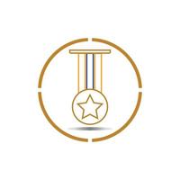 Medal icon vector background template illustration