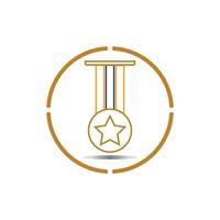 Medal icon vector background template illustration