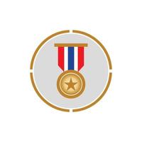 Medal icon vector background template illustration