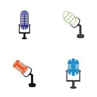 Microphone symbol design icon vector background