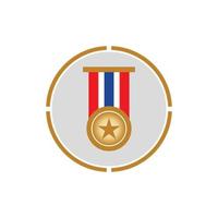 Medal icon vector background template illustration