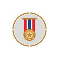 Medal icon vector background template illustration