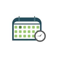 Calendar time icon vector deadline illustration  event reminder symbol background