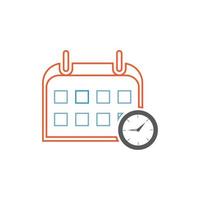 Calendar time icon vector deadline illustration  event reminder symbol background