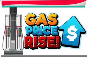 Gas Price Rise font logo design vector