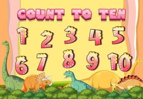 Counting number 1 to 10 for kids vector