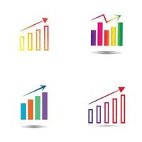 Graph Icon in trendy flat style isolated on white . Chart bar symbol for your web site design  logo  app  UI. vector