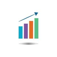 Graph Icon in trendy flat style isolated on white . Chart bar symbol for your web site design  logo  app  UI. vector