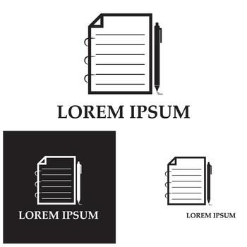 Write Document User Interface Outline Icon Logo Vector Illustration