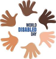 Poster design for world disabled day vector