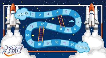 Game template with space theme background vector