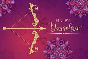 Happy Dussehra festival poster design vector