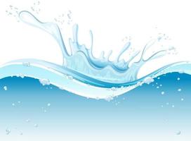 A water splash on white background vector