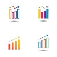 Graph Icon in trendy flat style isolated on white . Chart bar symbol for your web site design  logo  app  UI. vector