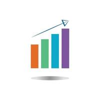 Graph Icon in trendy flat style isolated on white . Chart bar symbol for your web site design  logo  app  UI. vector