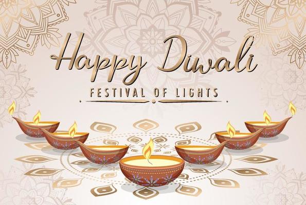 Happy Diwali festival of lights poster