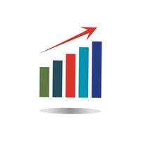 Graph Icon in trendy flat style isolated on white . Chart bar symbol for your web site design  logo  app  UI. vector