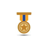 Medal icon vector background template illustration