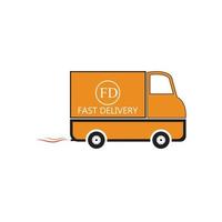 Fast delivery truck icon vector illustration