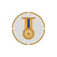 Medal icon vector background template illustration