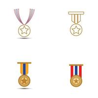 Medal icon vector background template illustration