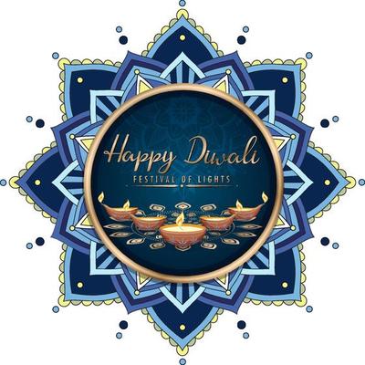 Happy Diwali festival of lights poster