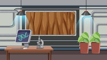 Science laboratory room for chemical experiments vector