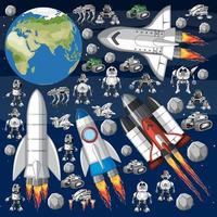 Set of space objects in space vector