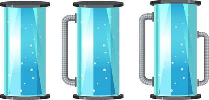 Cryonics capsule cartoon on white background vector