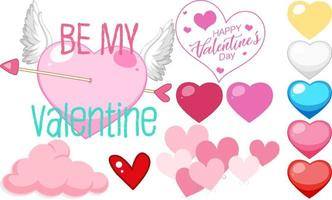 Valentine theme with many hearts vector