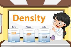 densidad de la materia ciencia experimento