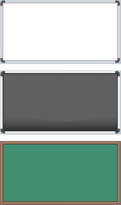 White board and chalk boards set