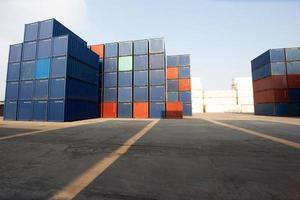 caja de contenedores del buque de carga para importación y exportación.