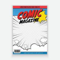 Vector comic book cover template flyer, poster design.