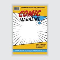 Vector comic magazine template magazine, book cover, flyer.