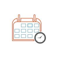 Calendar time icon vector deadline illustration  event reminder symbol background