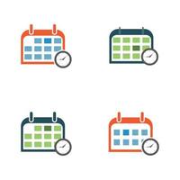 Calendar time icon vector deadline illustration  event reminder symbol background