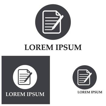 Write Document User Interface Outline Icon Logo Vector Illustration