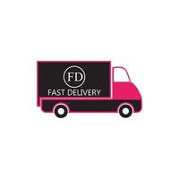 Fast delivery truck icon vector illustration