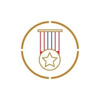 Medal icon vector background template illustration
