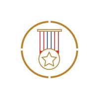 Medal icon vector background template illustration