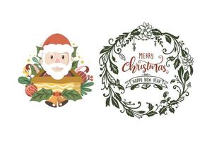 linda ilustración para año nuevo y navidad vector