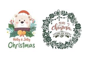 Cute Illustration For New Year And Christmas vector