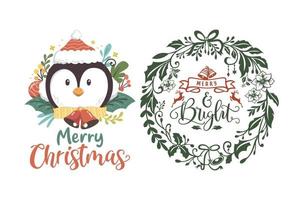 Cute Illustration For New Year And Christmas vector