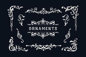 Set of Vintage border element vector