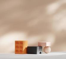 Abstract Minimal Modern Podium Platform For Product Display Showcase 3D Rendering photo