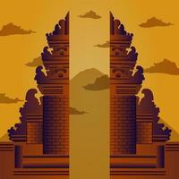 Bali Building Gate vector